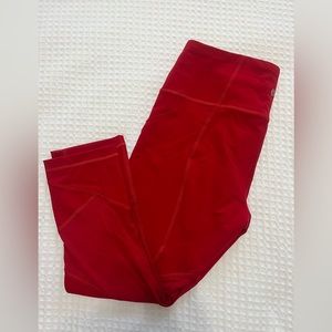 Lululemon Red Crop Leggings